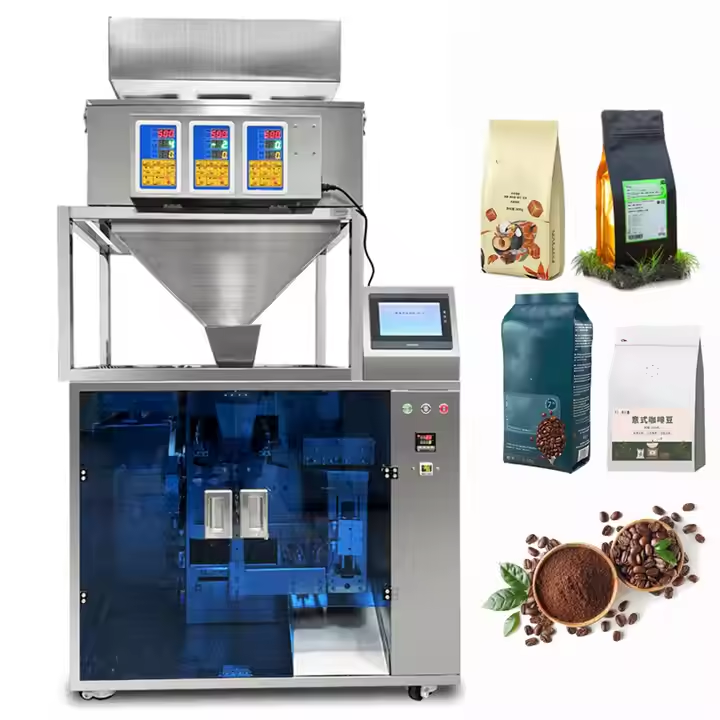 Automatic Coffee Bean Flat Bottom Bag Premade Pouch Packing Machine