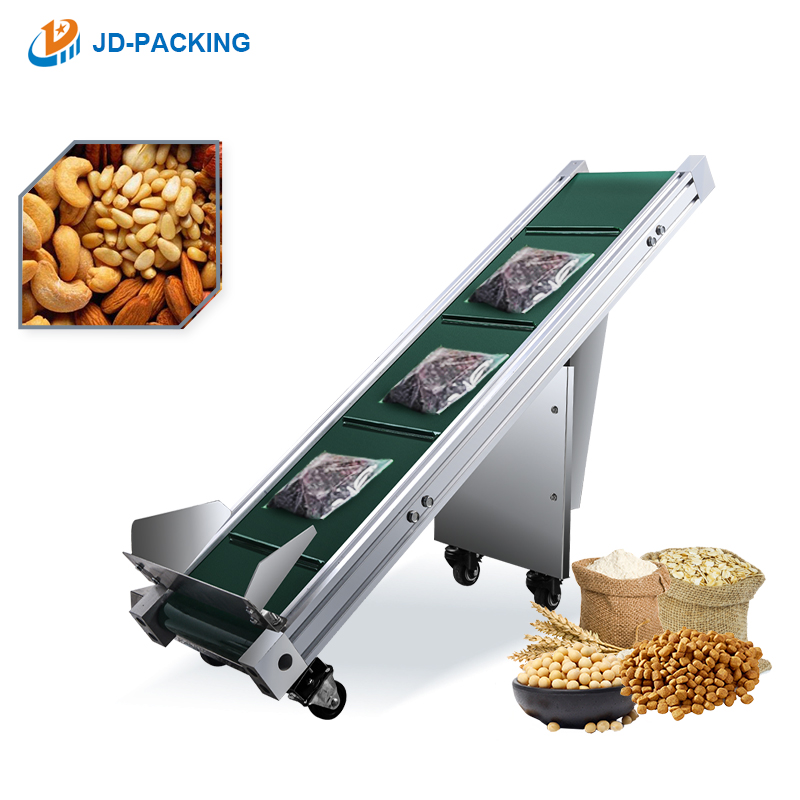 120CM automatic small mini nylon flexible pcb pvc rubber food packaging powder and granule conveyor system Hopper belt machines