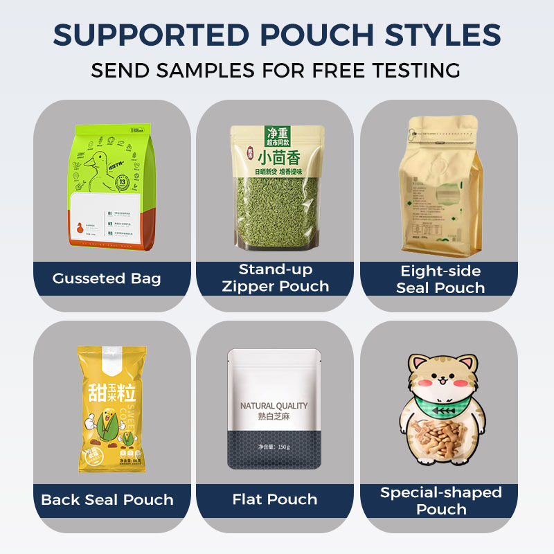 Fully automatic 3-head high-precision premade-pouch packaging machine Fully automatic 3-head high-precision premade-pouch packaging machine