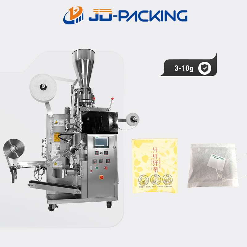 Model 169 internal and external teabag packing machine with line and label