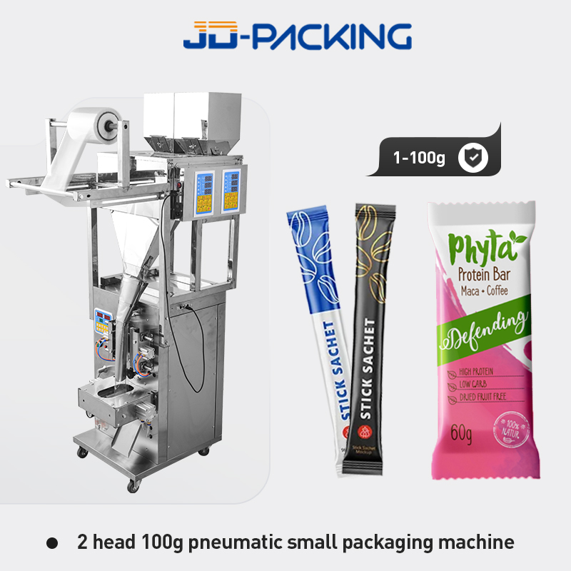 Double head 100g pneumatic small packing machine