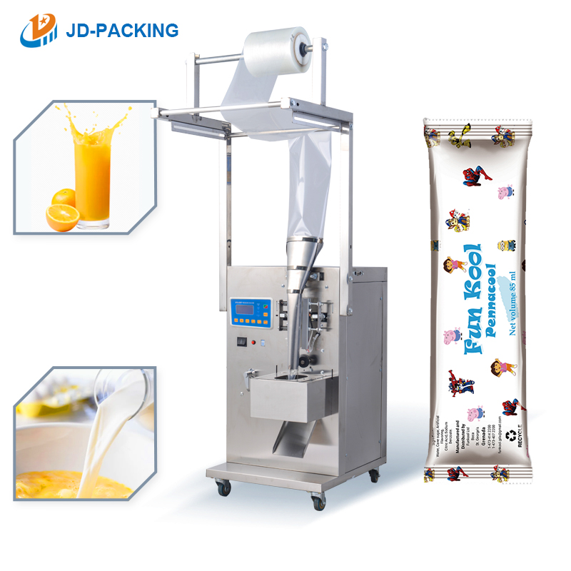 10-100ML automatic juce pure water milk bar ice lolly pop pack sachet liquid pouch sachet packaging packing machine