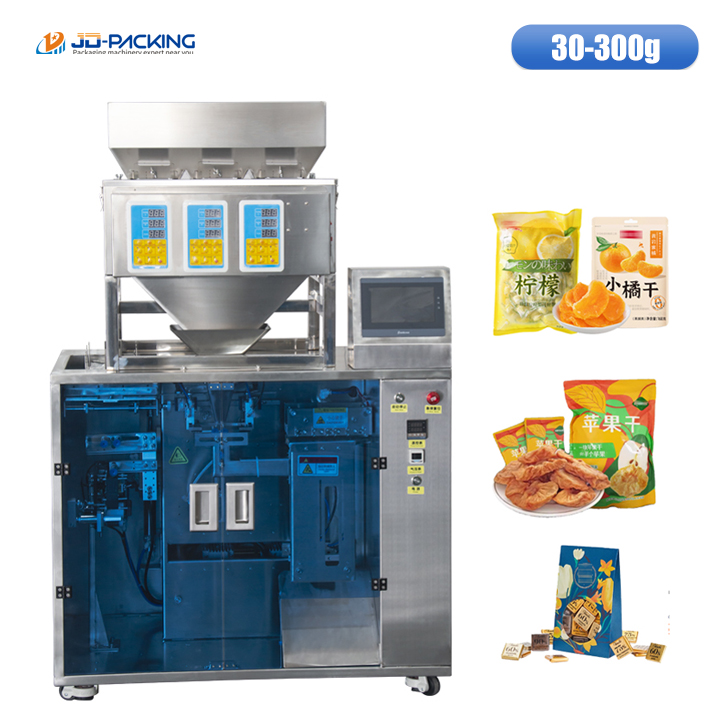 3 heads 100g Granule Premade Bag Packing Machine