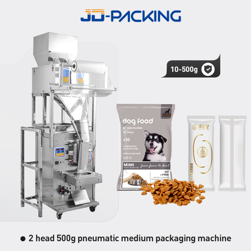 Double head 2 head 500g pneumatic medium packing machine