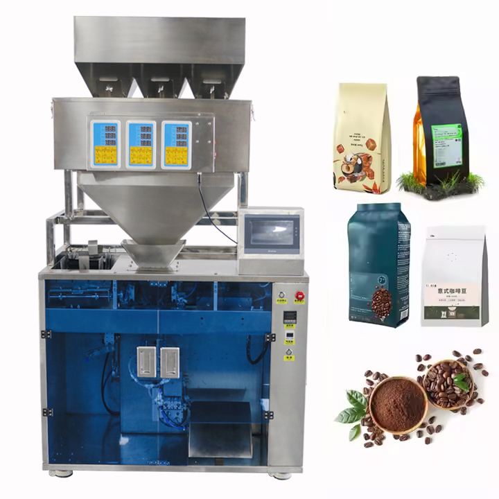 Automatic Coffee Bean Flat Bottom Bag Premade Pouch Packing Machine