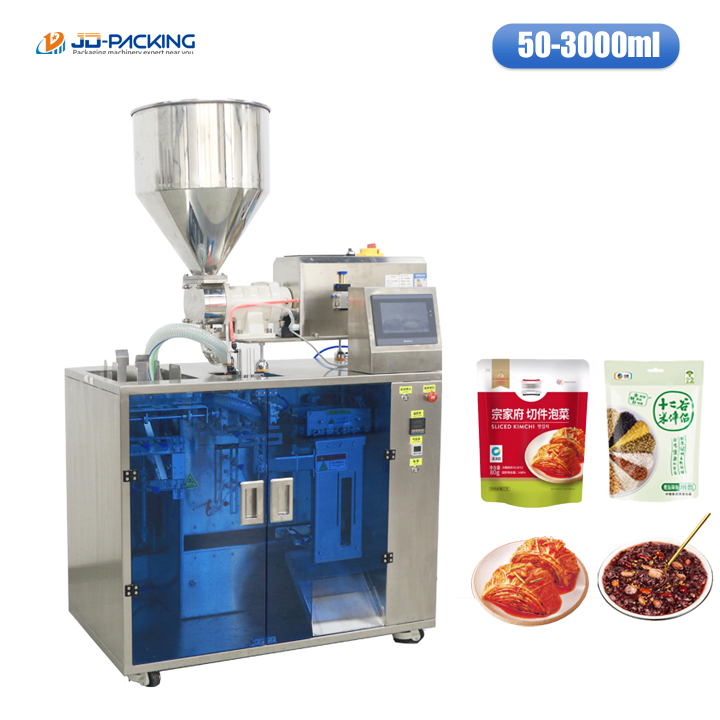 Paste Premade Bag Packing Machine With Rotary Pump